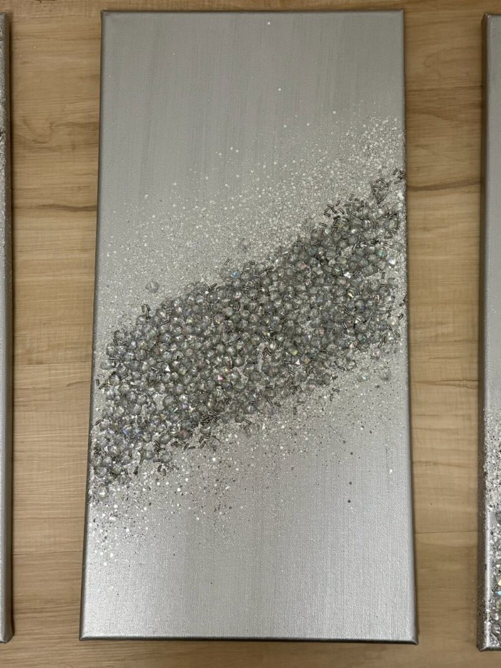 Silver Glitter Glass Painting Set